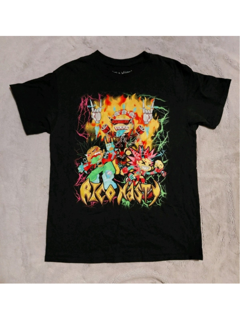Rico Nasty Lightning Anime Soundcloud Rap Queen T-Shirt Size Medium